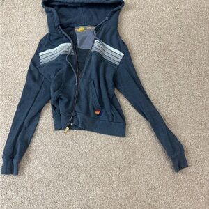 Aviator Nation Dark Gray Zip-Up Hoodie